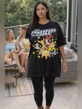 Dolls Kill & The Powerpuff Girls Graphic rare Tee 💚🧡🩷